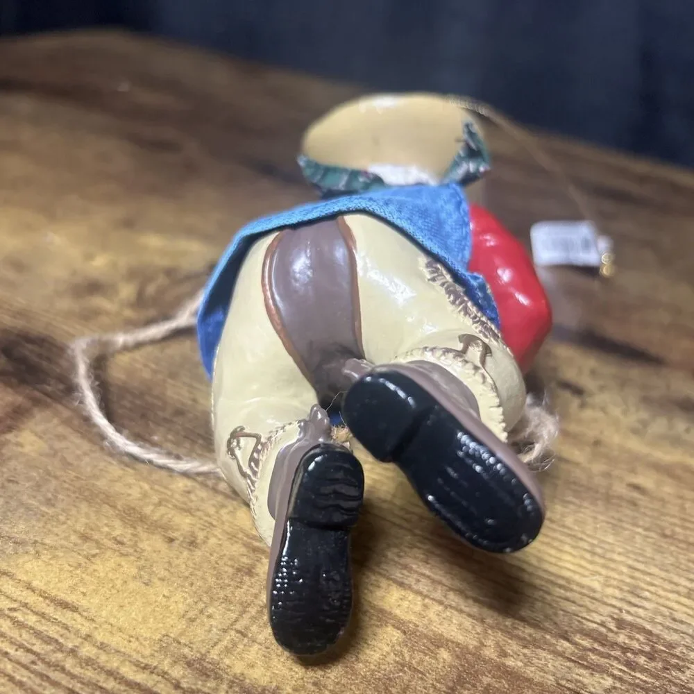 Dept 56 Cowboy Santa Claus Lasso Pastimes Ornament Collectible Rare Christmas